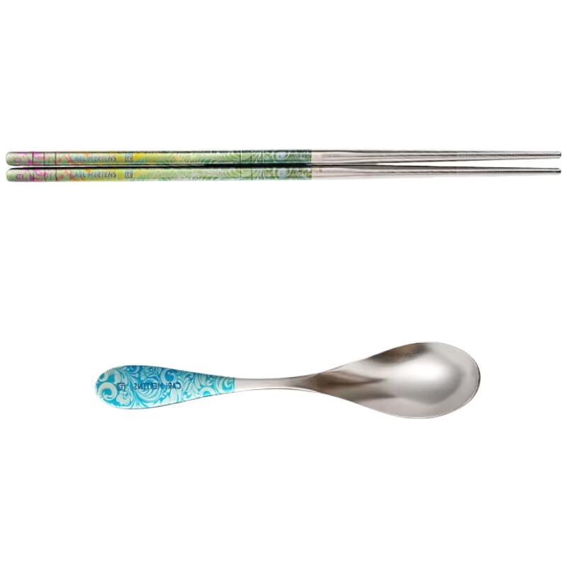 Nordic Pure Titanium Chopstick  Spoon Dining Set