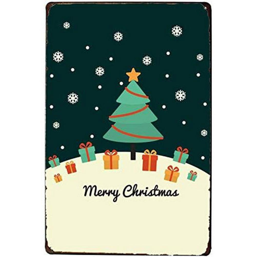 Metal Tin Signs Snow Man Xmas Wall Decoration Plaque Vintage Art Poster Iron Painting for Man Cave Home Cafe Garden Club Bar