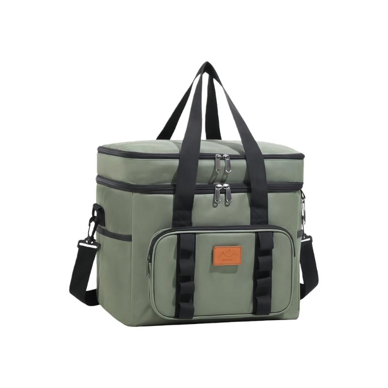 Odolná vodotěsná pikniková termo taška na kempování, plážové výlety, nastavitelný popruh, prostorný chladicí úložný prostor
