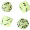 1 Set of 4 Marbled Engraved Glow-in-The-Dark Dice Set, Adult Polyhedral Game Accessories