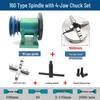 DIY Woodworking Lathe Spindle with 160mm 4-Jaw Chuck CN Plug (adapter Included)