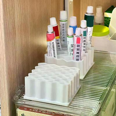 Ointment Holder Desktop Ointment Stand Silicone Material Cosmetics Storage Rack Pen Holder Home Ointment Compartment Organizer