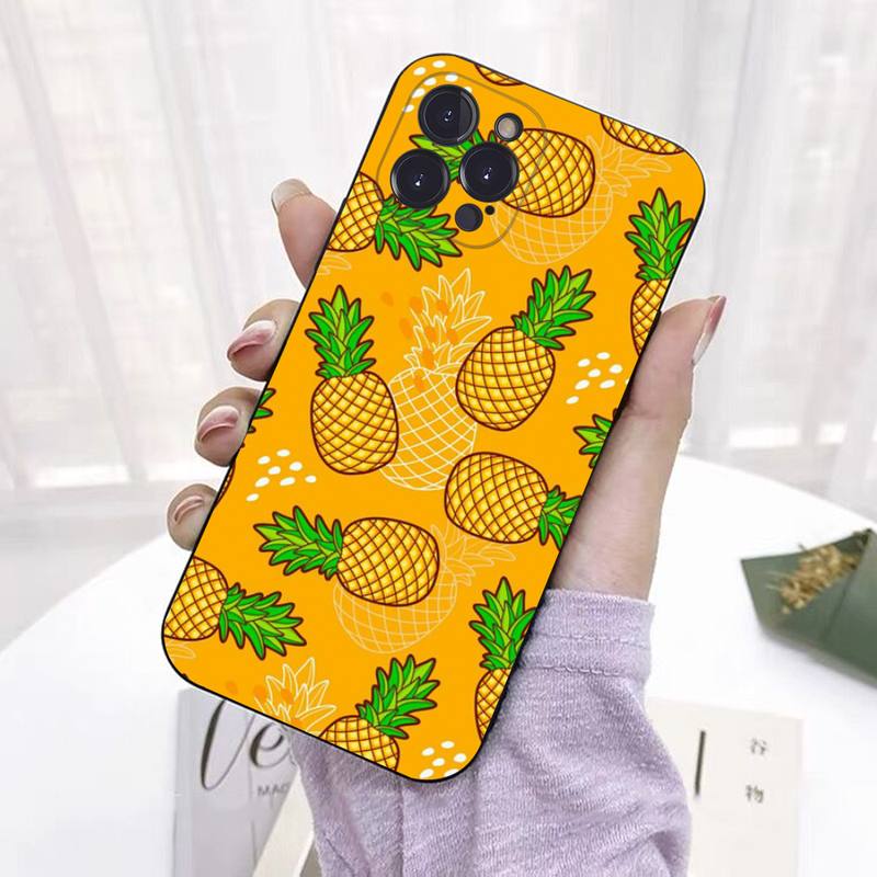Pineapple Phone Case For iPhone 13 Pro MAX 14 11 12 Mini X XS XR 6 7 8 Plus SE 2020 Soft TPU Cover