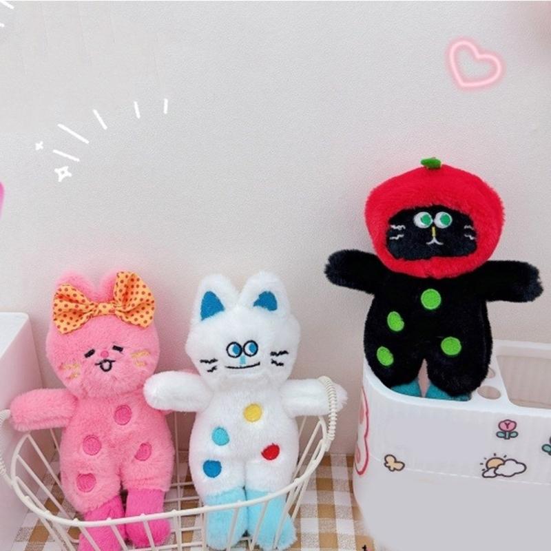 Fashion Plush Boots Cat Charm Keychains Ornament Lovely Women Car Keyring Backpack Handbag Charm Pendant Key Holder