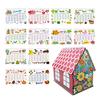 DIY Desk Calendar 2026 Diamond Art Calendar Crafting Kit Cute House Tabletop Calendar Monthly Planner Decoration for Home Office Bedroom