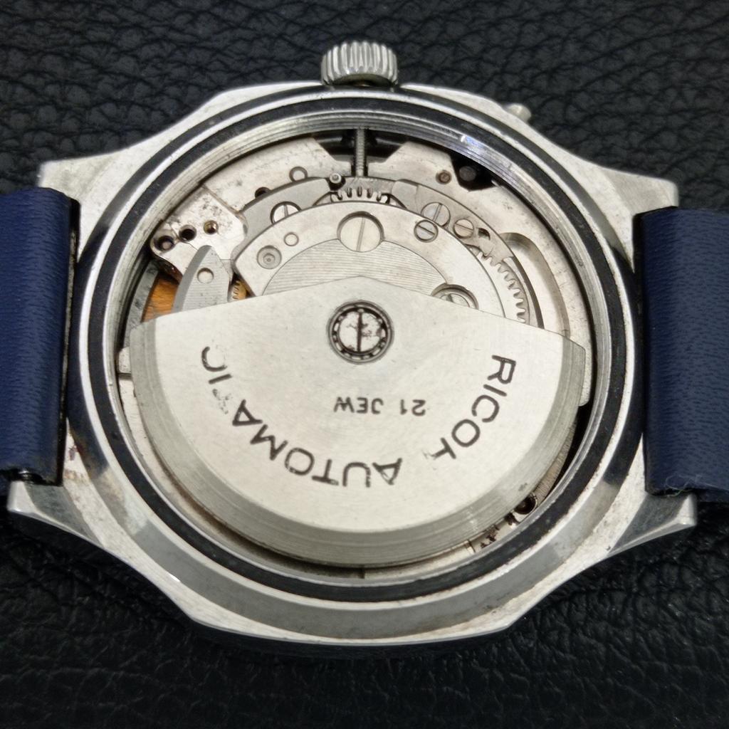 AUTOMATIC VINTAGE RICOH R31 JAPAN MENS BLUE COLOR DIAL WATCH a707638-1