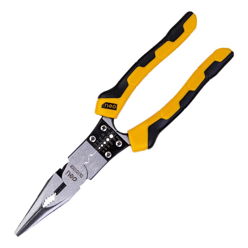 Deli 9-inch Multi-function Long Nose Pliers with Wire Stripper