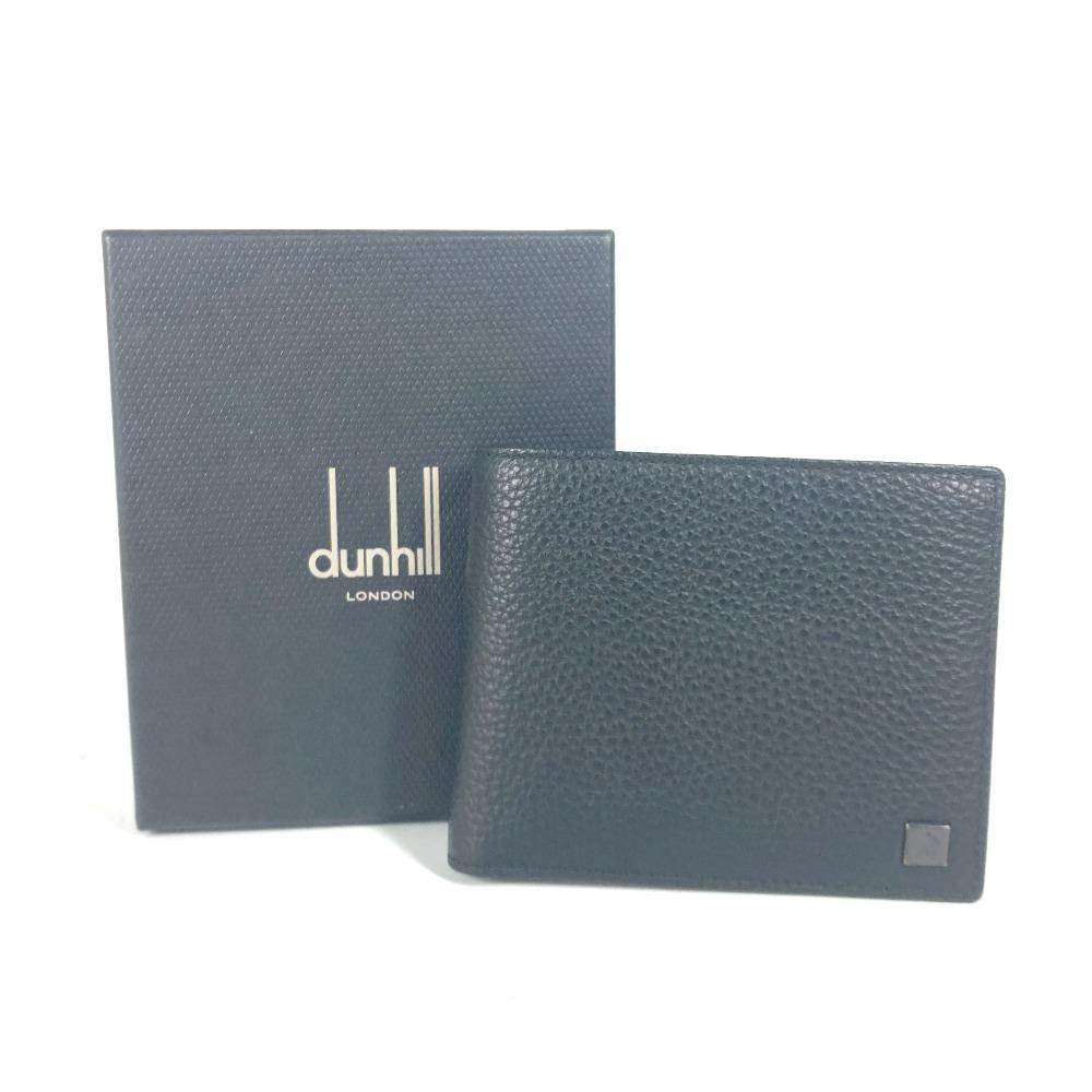 Dunhill logo Compact wallet Folded wallet Leather Black Unused