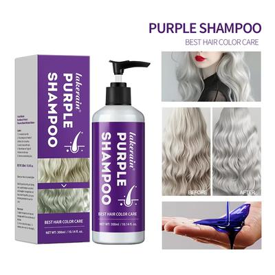 300Ml Shampoo Lock Color Purple Shampoo Blonde Hair Bleaching Yellow Removing Linen Gray Silver Color Hair Dye