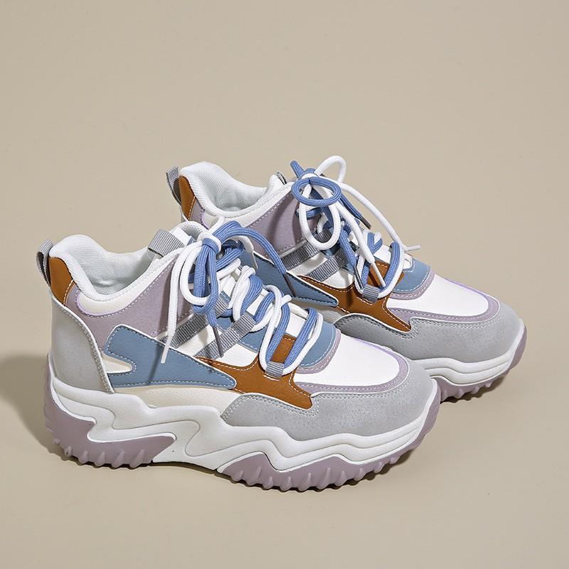 

Women s Shoes Breathable High-top Sneakers Korean Platform Height-increasing Casual Dad Trend Show Leg Length But Not Tired 35