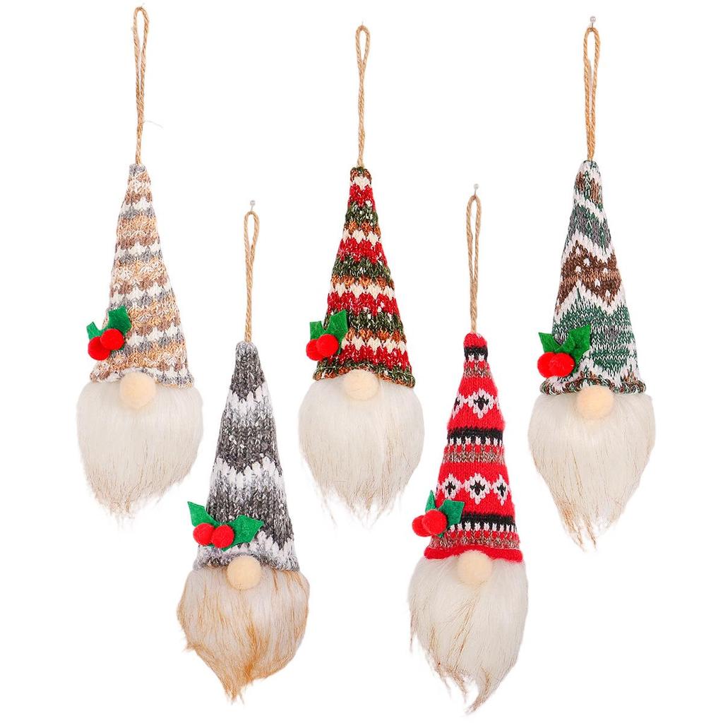 Luminous No-Face Doll Christmas Ornament – Gnome Plush Window Display Decor