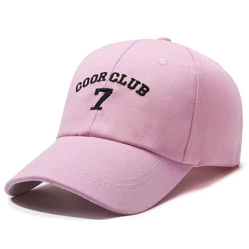 

Letters Embroidery Coorclub 7 Sunshade Cap Women Outdoor Breathable Sunscreen Pink