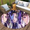 1Pc Fantasy Swordsmanship Flannel Round Rug Soft Non Slip Circular Office Carpet Floor Mat Bedroom Living Room Xmas Gift S1803