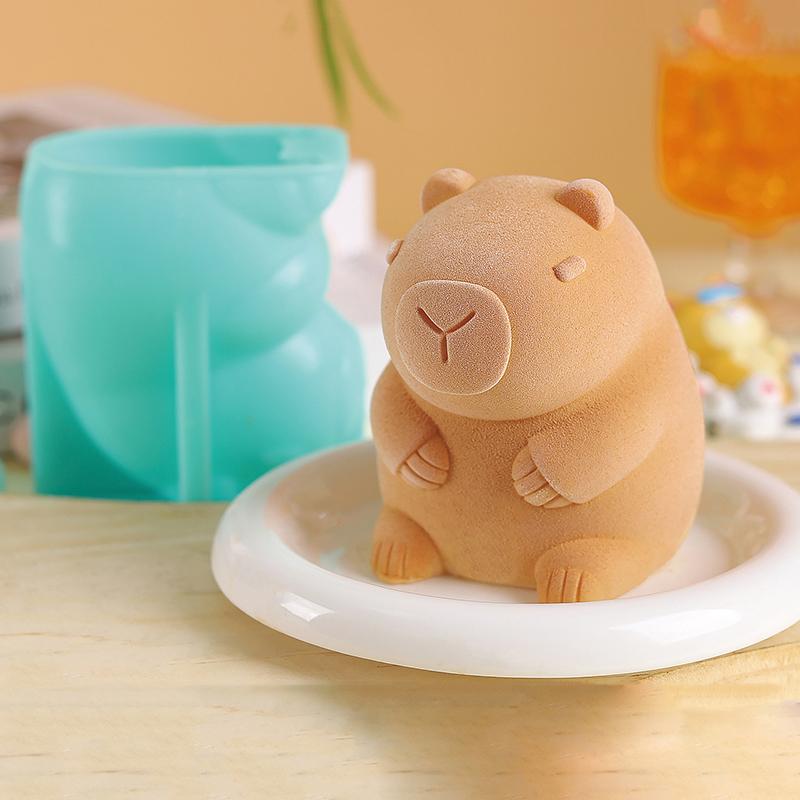 Cute Capybara Pudding Mold Mousse Silicone Mold Cake Milk Jelly Mold Cartoon Capybara Cake Decoration Baking Bakery Tool