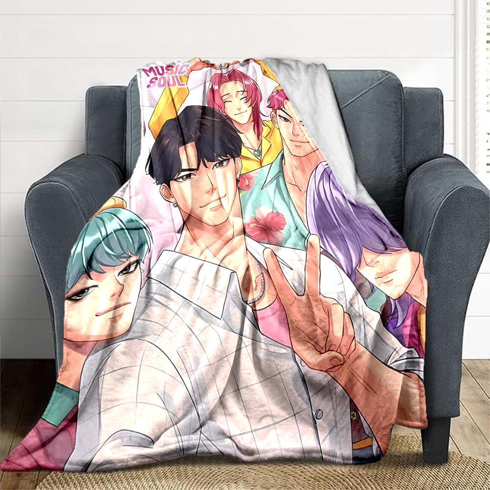 1pc SajaBoys Youthful Soft & Warm Flannel Blanket, Multi-Purpose Throw Blanket for Couch, Sofa, Office, Bed, Camping, Travel