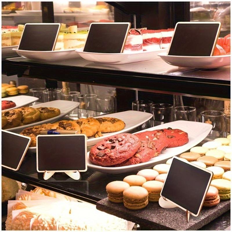 10er-Pack Mini-Kreidetafeln, kleine rechteckige Kreidetafeln, Tischkarten aus Holz für Hochzeiten, Geburtstagsfeiern, Message Board-Schilder