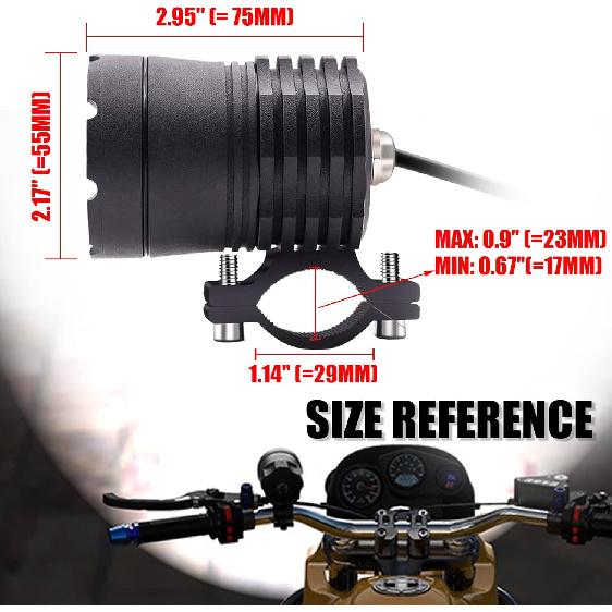 Motorcycle Driving Lights 12-60V 40W 3600LM LED Fog Lights for ATV UTV Bike Car Truck Boat Forklift Waterproof LED Spotlights with 6 Light Beads High