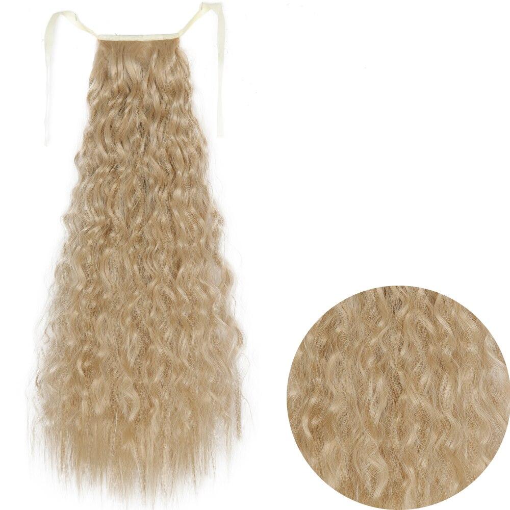 Women Long Wavy Hairpiece Synthetic Fiber Natural Wavy Cosplay Daily Wear Long Curly Wrap Around Ponytail Extension