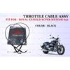 Royal Enfield Black "Throttle Cable Assy For Super Meteor 650"