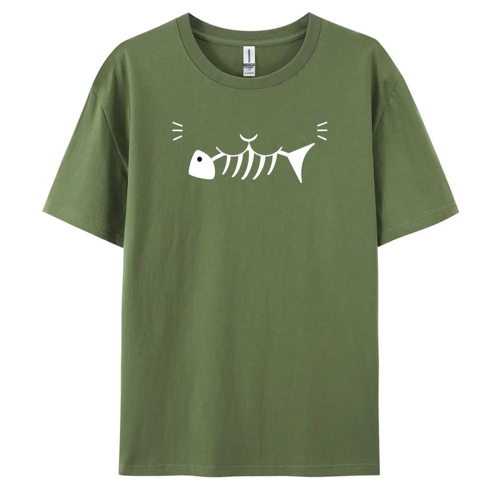 

Cat Superior Quality Short Sleeve T-shirt with Printed Patterns and a Fashionable Round Collar 4XL