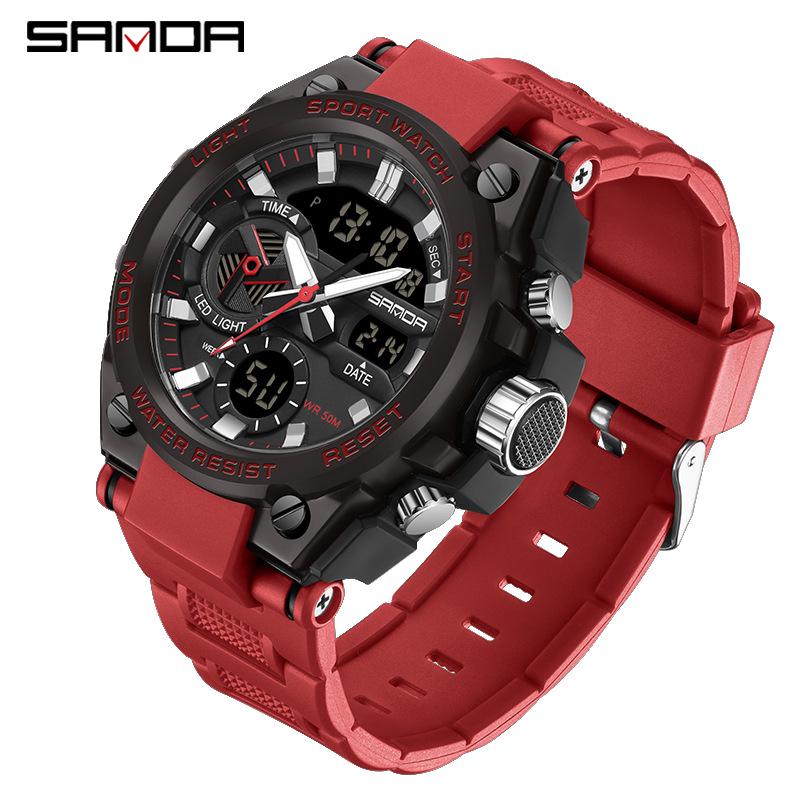 Sanda Waterproof Multifunction Student Sports Watch with Outdoor Features and Douyin Live Hot Design