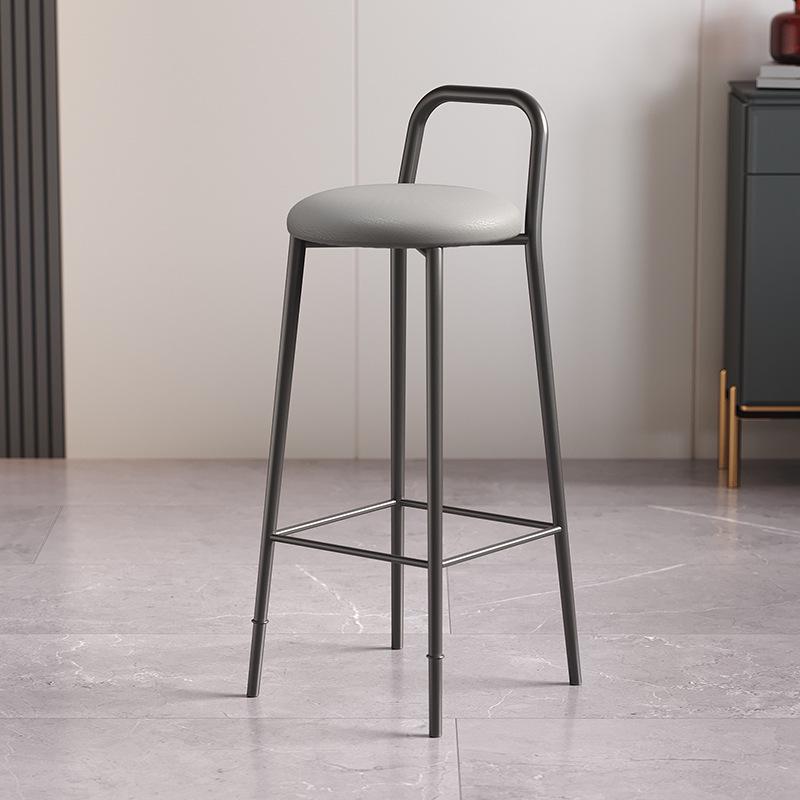 Nordic Iron Art Bar Stool with Backrest – Modern, Luxurious Design