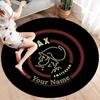 AFC Ajax Custom Name Round Area Rug,Carpet Rug for Living Room Bedroom Sofa Playroom Decor,Non-slip Floor Mat