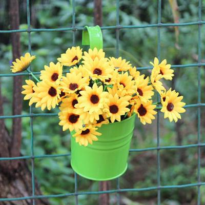 Flower Holder Bright Color Space-saving Sturdy Thickened Body Flower Holder for Courtyards