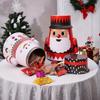 Christmas Cookie Tins with Lids Round Christmas Tin Containers with Gift Ribbon Large Medium Small Xmas Metal Nesting Containers