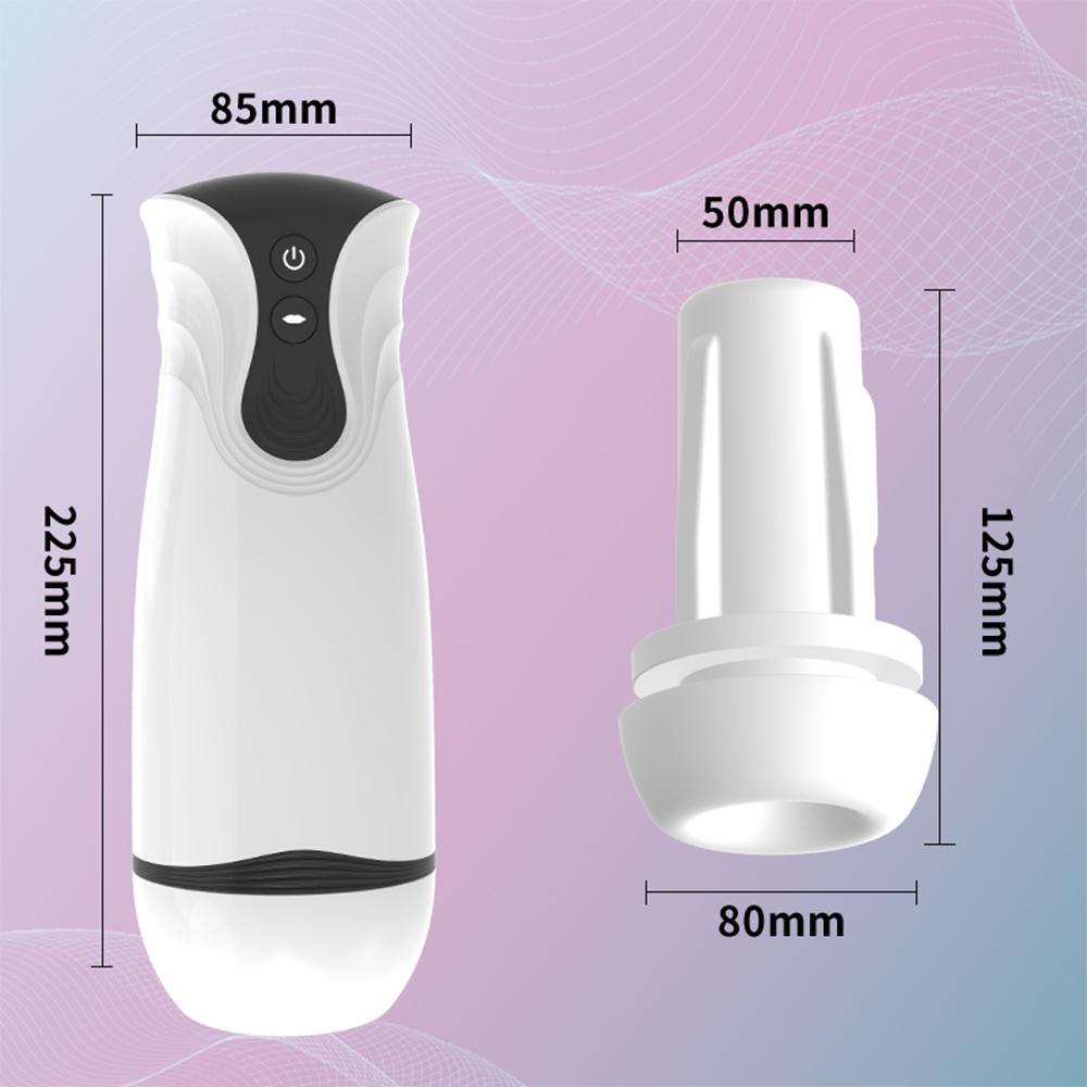 Nový automatický mužský masturbační kalíšek Kouření Sání Sex Machine Sání Kouření Vaginální masturbace Pussy Vibrator Sexuální hračky pro muže