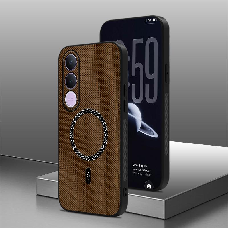 Pour vivo V70 FE Coque Cuir de Luxe Magnétique Brossée Pour vivo V70 FE Pare-chocs Anti-choc Funda