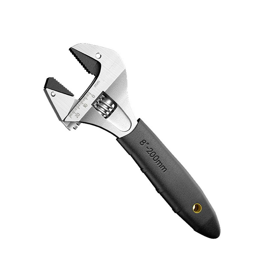 

Large Opening Adjustable Ratcheting Wrench Non-Slip Handle Bathroom Wrench Pipe Repair 8Inch