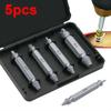 5PCS Damaged Screw Extractor Drill Bit Double Side Drill Out Broken Screw Bolt Remover Extractor Tools Set Easily Take Out.