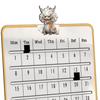 Acrylic Desk Calendar,Perpetual Calendar Party Gifts Office Home Pen Holder Chinese Year Decor