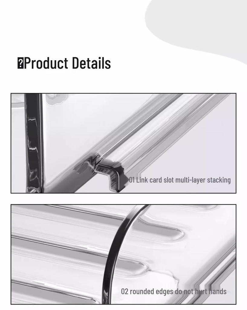 Transparent A4 Multi-Layer Stackable File Organizer for Desk
