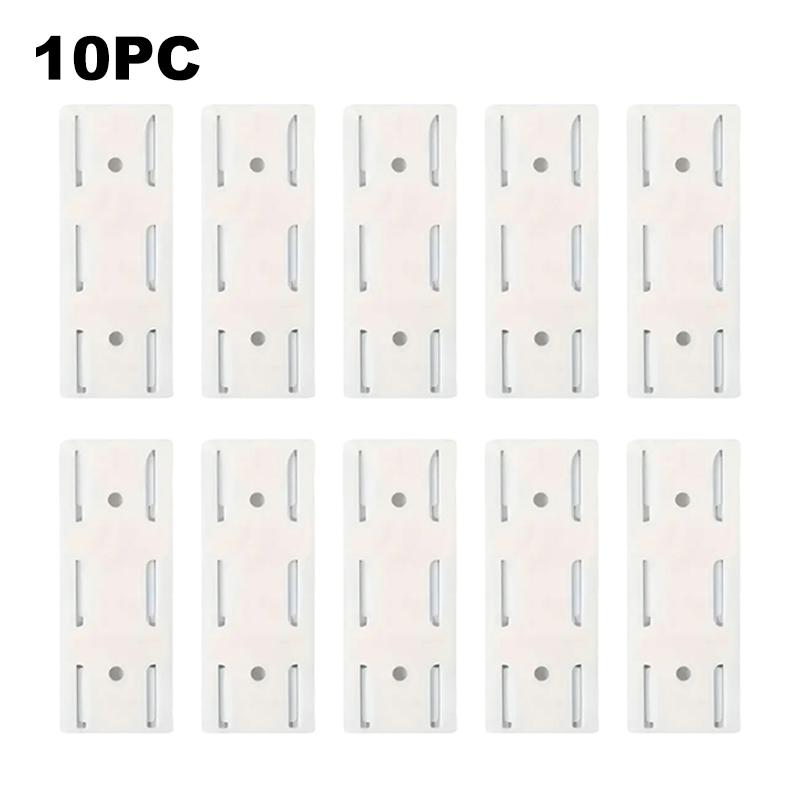 1-11pc Self-Adhesive Socket Fixer Hanging Power Strip Holder Wall Holder Cable Fixator Removable Office Household Organizer