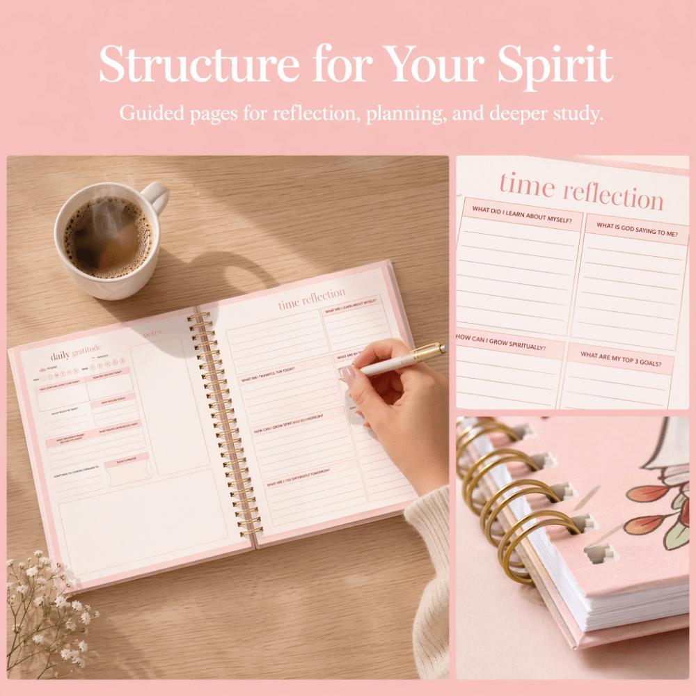 Guided Pages Bible Study Workbook Study Sections Prayer Reflection Notebook Daily Planning