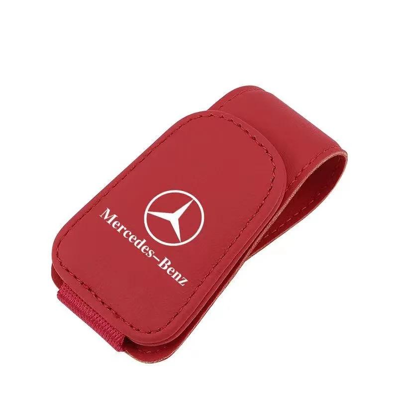 Car Glasses Sun Visor Box Auto Sunglasses Clip Card Accessories For Mercedes Benz B/C/E/S Class A Class C200L GLC GLK BV4