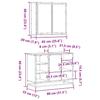 2 Piece Bathroom Furniture Set Smoked Oak Wood Based Material