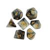 7Pcs/Set Starry Sky Acrylic Multi-side Dice Golden Number D4/6/8/10/12/20 Polyhedral Gaming Dice Prop Adults Family Night Party Board Game Essentials