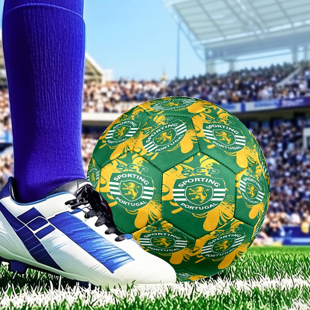 Sporting Cp Crest Emblem Size 5 Soccer Ball, Suitable for Training and Matches, High-Elasticity, Wear-Resistant Material Gift for Fan