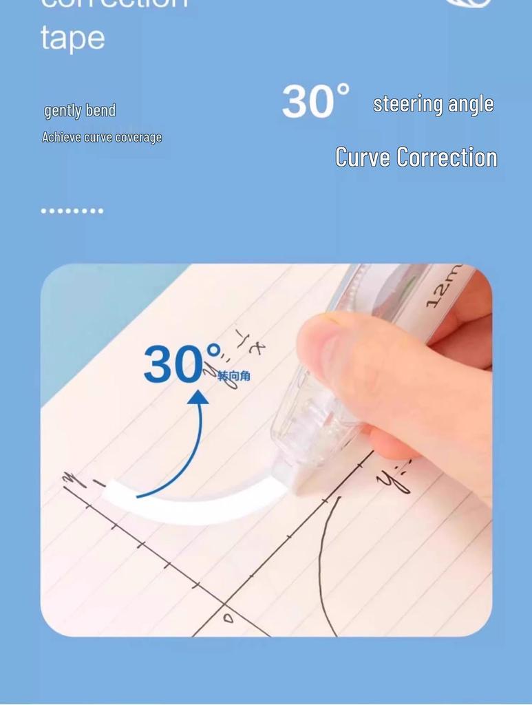 Deli Student Correction Tape with Replaceable Core - Large Capacity & Easy Press-to-Use