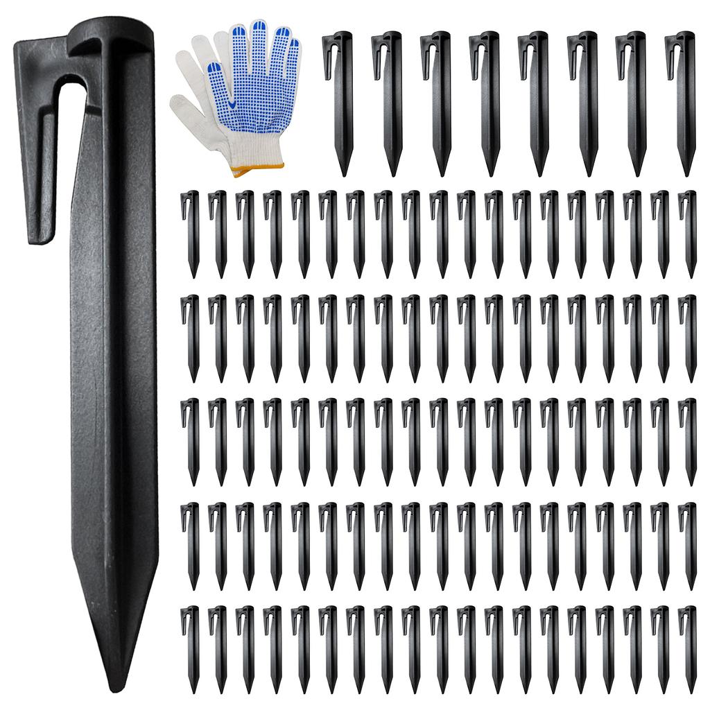 200 Pcs 3.3 Inch Landscape Staples Ground Spikes Fixing Pins for Installation Boundary Wire & Robot Lawns Mower