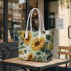 Sunflower Bee Printed Fashion Casual Tote Bag