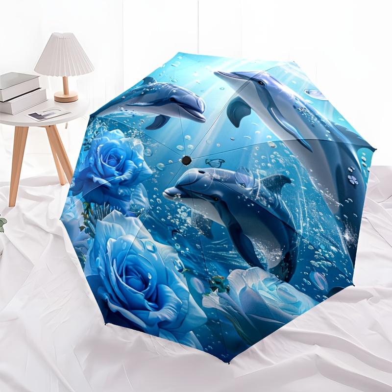 

Dolphin Folding Automatic Umbrella with 8 Frames, Offers And Is Perfect for Travel And Everyday Use, Making It an Ideal Gift for Christmas O