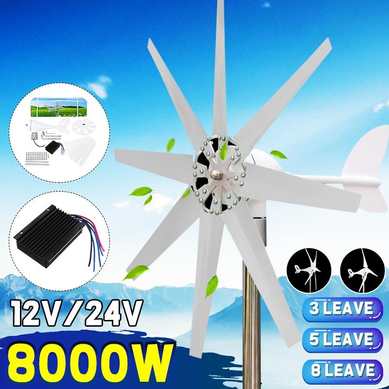 12 / 24V 8000W Wind Turbines Generator Wind Generator With Charge Controller Windmill Energy Turbines Wind Turbine Energy