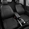 Universal Car Seat Covers PU Leather Rhombus Quilted Stitch Line Auto Seat Cushion Protector