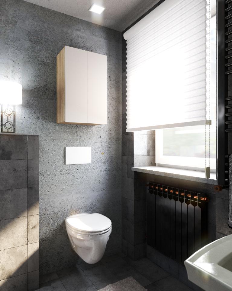 Sonoma Oak White Wall-Hung Bathroom Cabinet