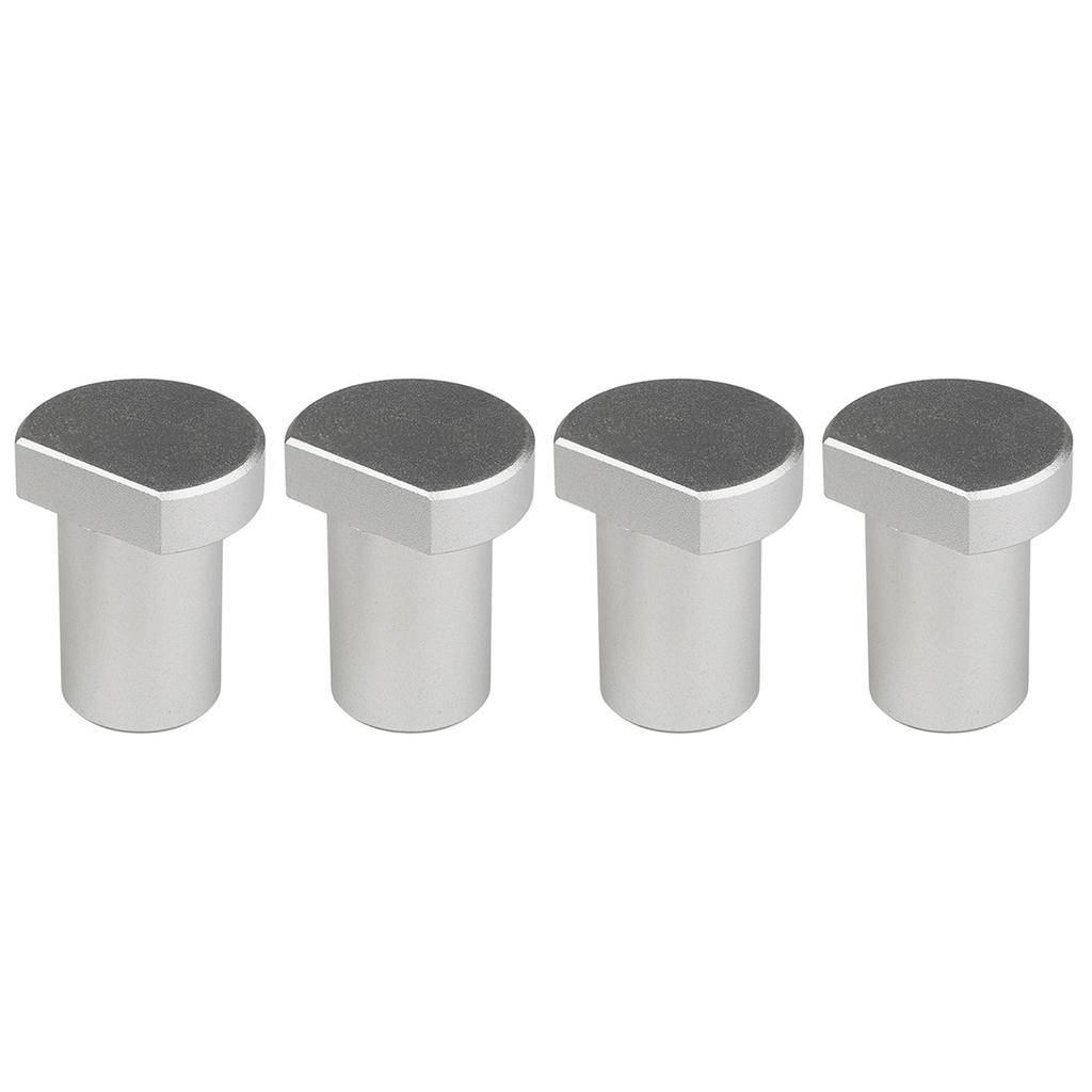 4Pcs Aluminum Alloy Bench Dogs Workbench Pegs Brake Stops for Secure Positioning in 19mm or 20mm Dog Hole