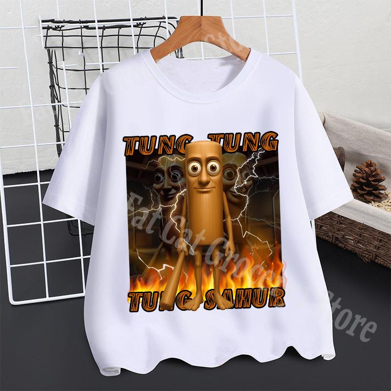 

2025 Тралалеро Тралала Футболка Мальчики Лето Тунгтунг Сахур Маразм Короткий Рукав Детская Аниме Фигурки Футболки Топы Детская Одежда Подарок 140